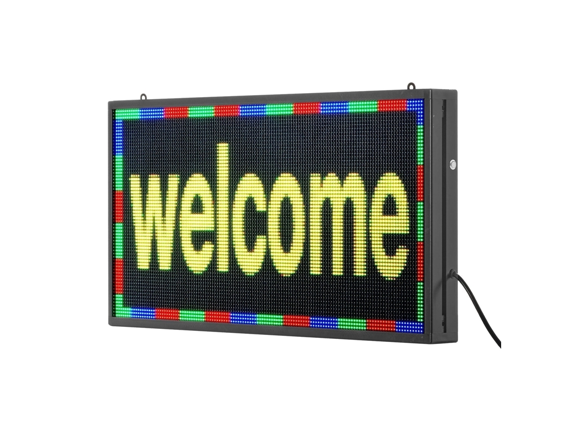 Painel Led Programável 67 X 35 Cm Digital Flexível Rolável de Todas as Cores Visualização com Padrão Texto Personalizado Controle Aplicativo