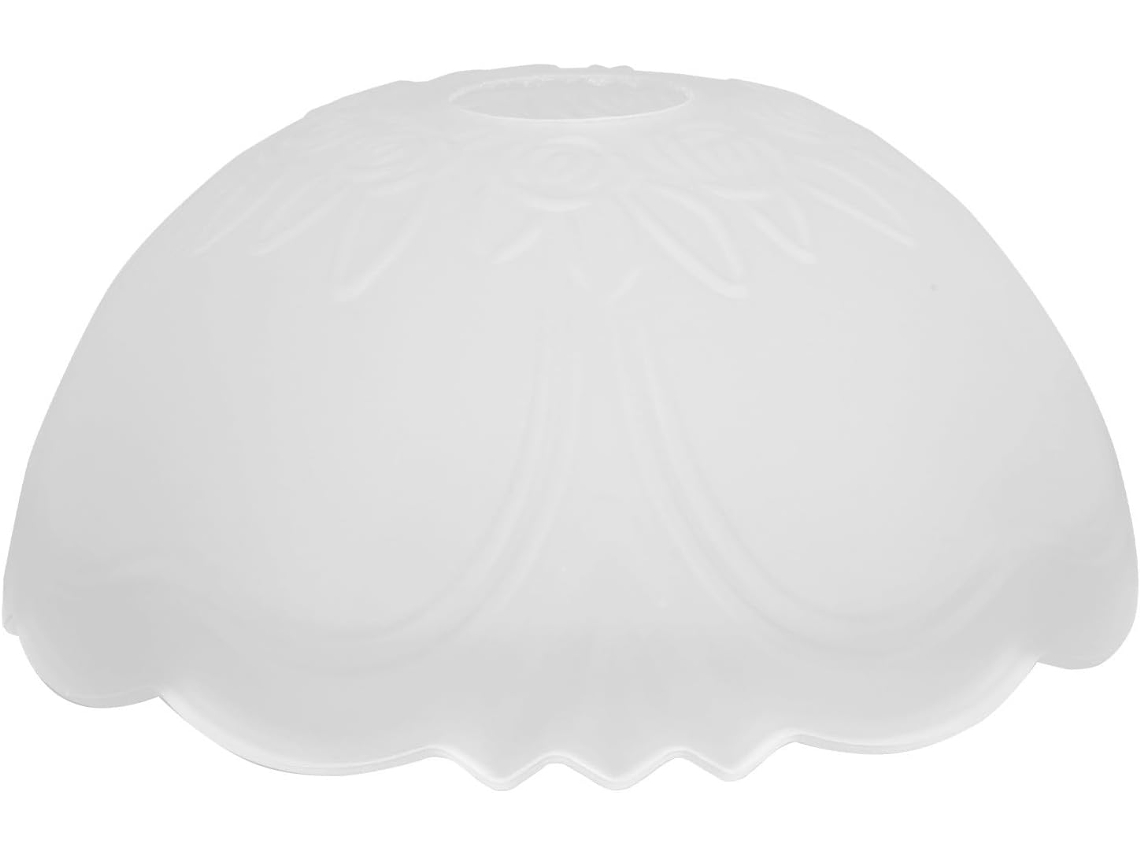 Abajur De Vidro Fosco E27, Branco, Para Mesa.