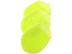 Conjunto De 3 Escovas Banho Silicone Tehaux Para Esfoliação E Massagem, Material De Silicone Macio, Azul, Para Corpo E