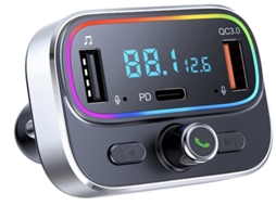 Transmissor Fm Bluetooth Yizhood T66 Dual Usb Pd20w Qc3.0 Preto