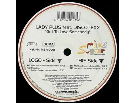 Vinil Got To Love Somebody Milk Sugar Recordings