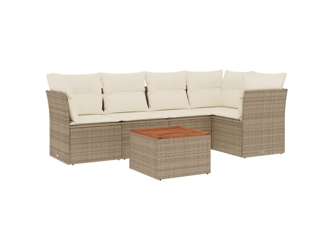 Garden Sofa Set, Garden Sofa Sets Vidaxl Bege Rattan / Vime (n/a)