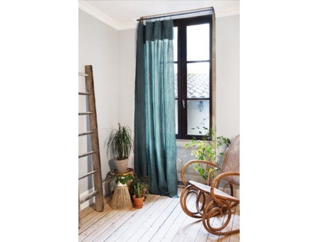 Conjunto de 2 cortinas ajustáveis 8 argolas Gaîa 140 x 300 cm Gaze de algodão - Gaïa Canard