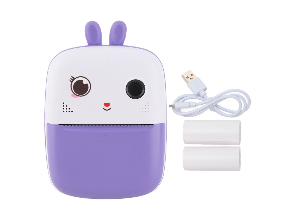 Câmera Digital Infantil com Impressão 48m 1080p Tela 2.4 Polegadas Bateria 1800mah Violeta | S/MARCA