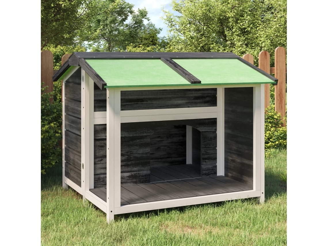 Vidaxl Casota 96x87x80,5 Cm Pinho Maciço Cinzento