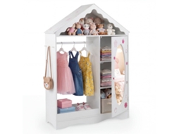 Guarda Roupa Infantil Estilo Casinha com Espelho, Ganchos e Nichos NORTHIX | NORTHIX