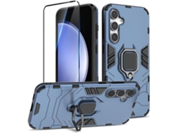 Capa Fe Proteção Militar Antichoque Para Samsung Galaxy S23 Hongwe. Com Anel De Suporte Prateado