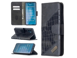 Capa De Couro Pu Com Textura De Crocodilo, Formato Flip Horizontal, Na Mesma Cor Do Xiaomi Mi Cc9 Pro, Com Carteira, Suporte E Compartimentos Para Car