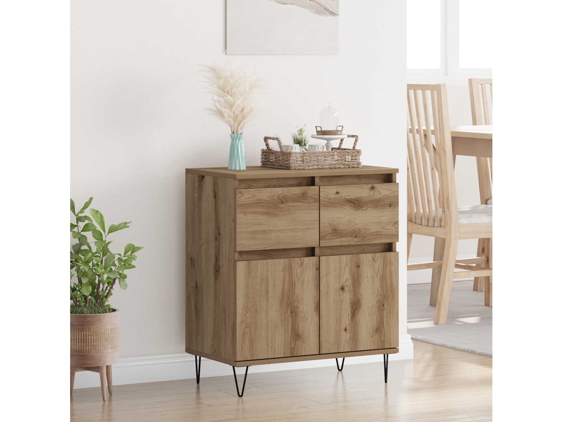 Vidaxl Buffet Carvalho Artesanal 60 X 35 X 70 Cm