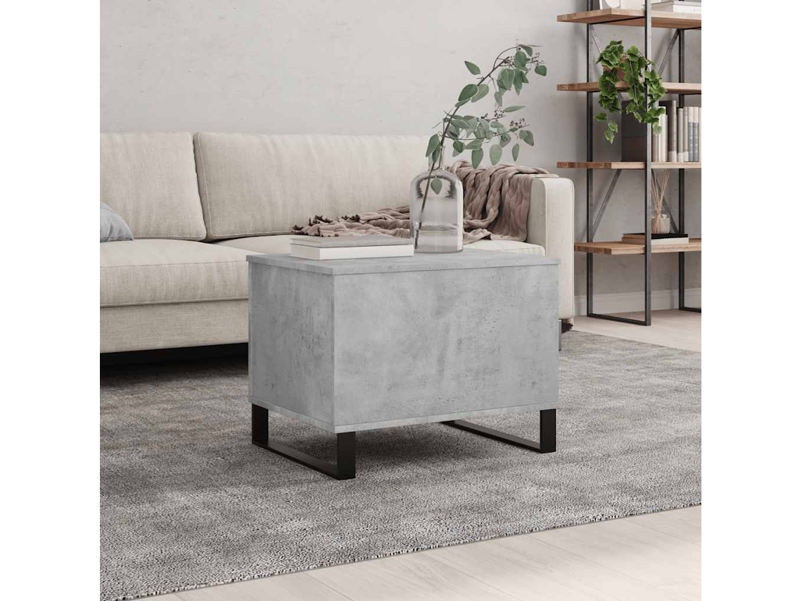 Vidaxl Mesa De Centro 60x44,5x45 Cm Derivados Madeira Cinzento Cimento
