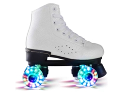 Double Row Figure Skates (led Flashing Wheels, Wear-resistant)