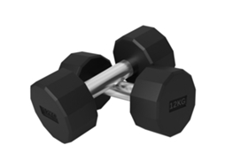 Jogo de 2 Halteres BTFORUS 12kg em metal e borracha com pegada antiderrapante