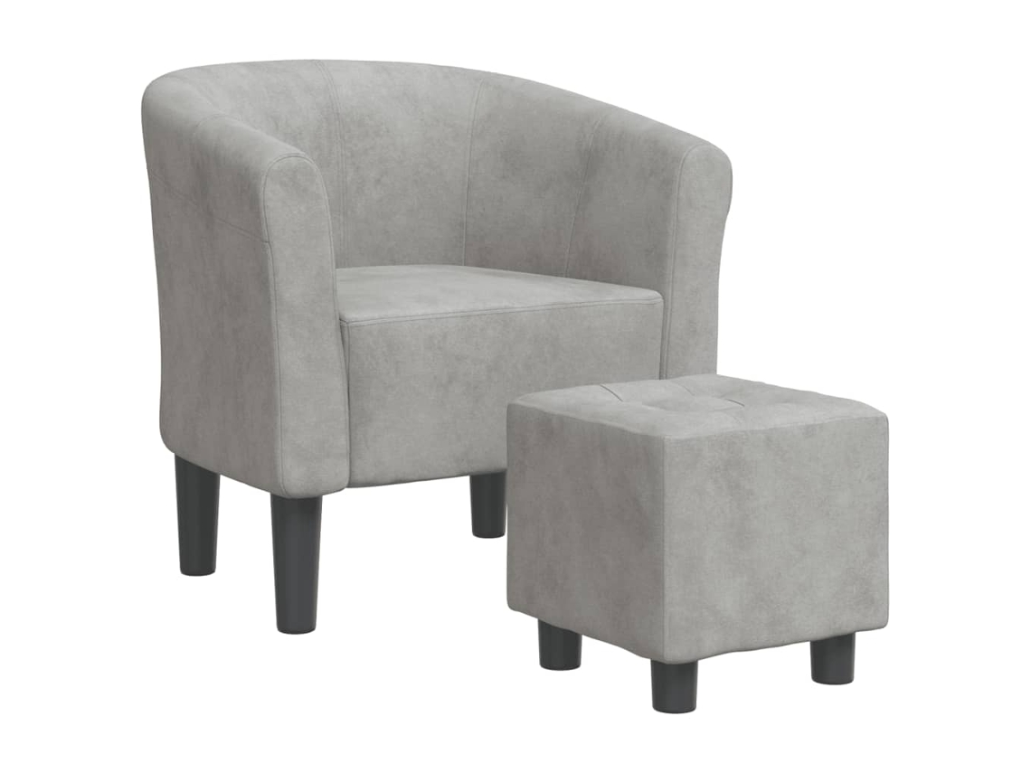 Tub Chair, Tub Chairs Vidaxl Cinzeto Veludo