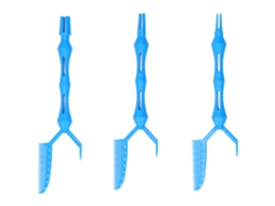Jogo De Ferramentas De Estilo Para Cabelo Com Pentes De Permanência, Colorimento E Modelagem Em Azul
