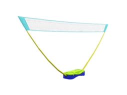 Conjunto de Badminton e Vôlei 2 em 1, Rede Ajustável com Suporte e Bolsa, Portátil para Diversão em Interior e Externo cs