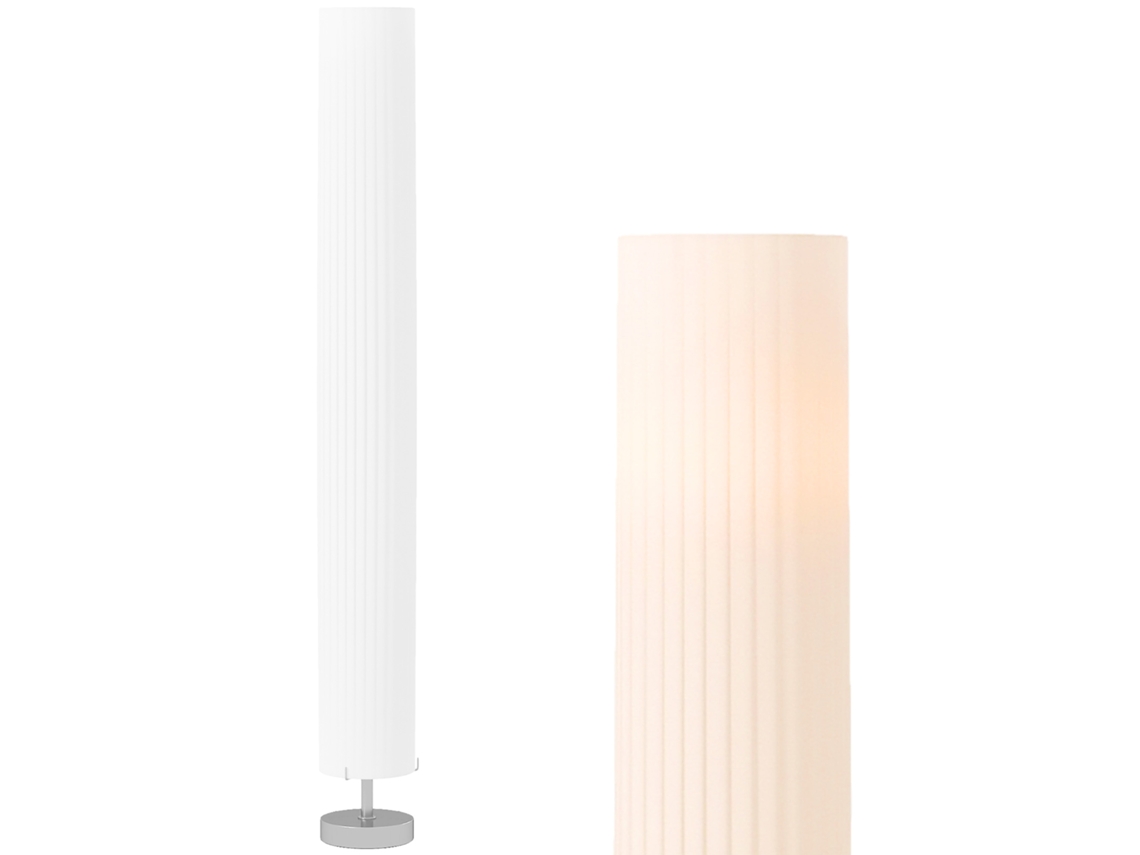 Abajur de pé com luz suave, 40W, em aço inox S/MARCA