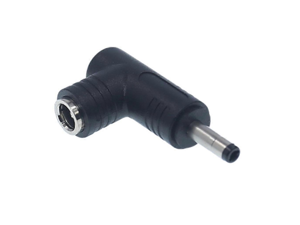 Adaptador de conector de alimentação CC 4,0 x 1,7 mm (macho/fêmea), 90 Graus