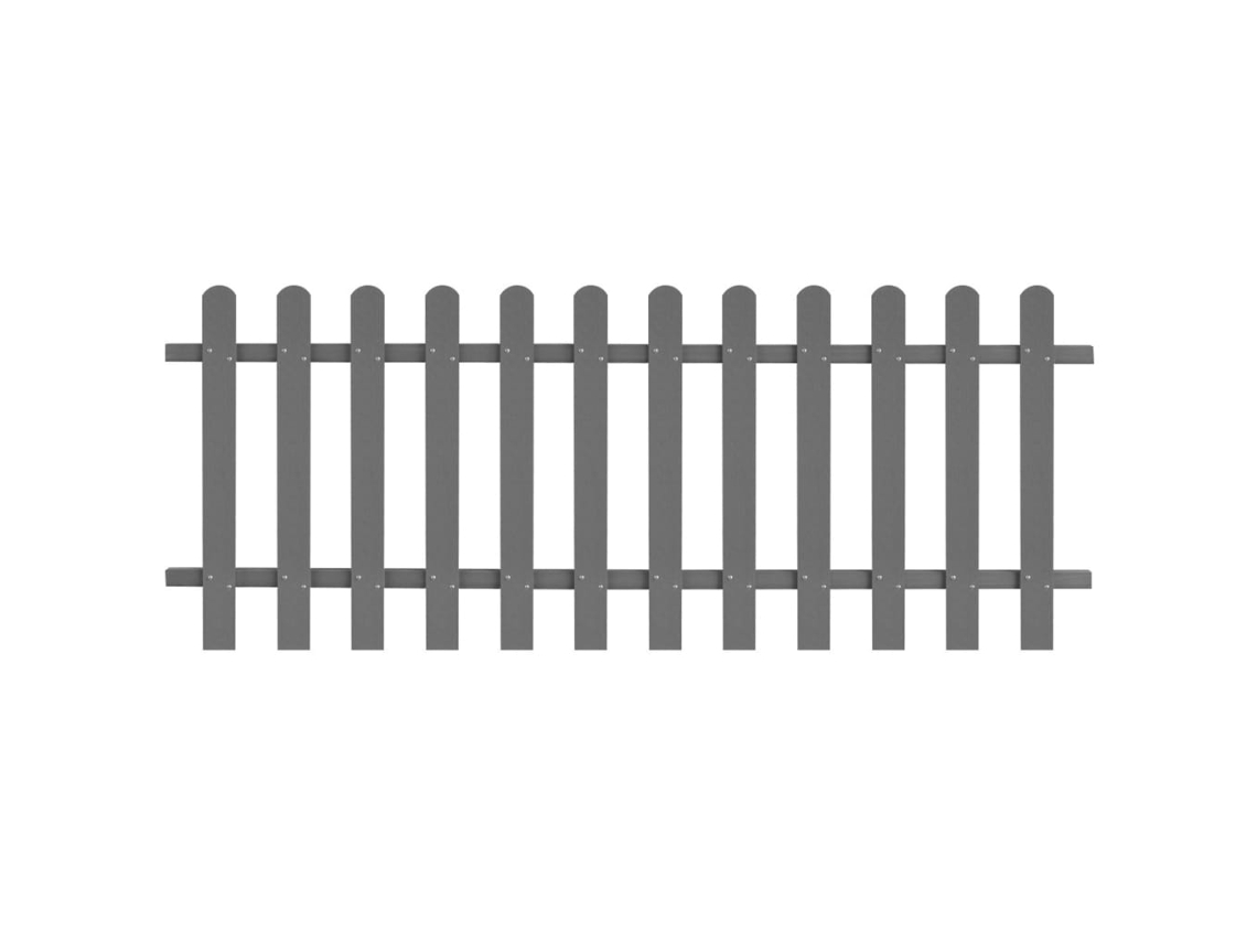 Picket Fence, Picket Fences Vidaxl Cinzeto Wpc (80 Cm)