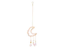 Artesão De Lua De Cristal Rosa Para Janela E Jardim