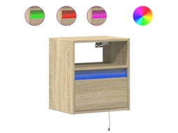 Conjunto de Móveis de Parede para Tv com Luzes Led 2 Pcs Carvalho Sonoma MAISON EXCLUSIVE