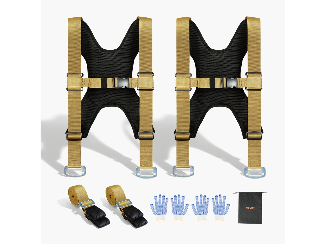 Correias De Transporte Até 453,6 Kg Para 2 Pessoas 272 X 210 X 165 Mm Vevor