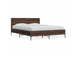Bed Frame, Bed Frames Vidaxl Marrom Madeira Processada (120 X 200 Cm)