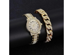 Relógio Feminino Empresarial Com Pulseira De Aço E Diamantes Pulseira Olysi Shop