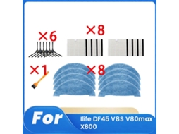 23 Peças De Reposição Para Aspirador De Pó Robô Df45 V8s V80max X800 Filtro, Escova Lateral, Esfregão Brilvibera