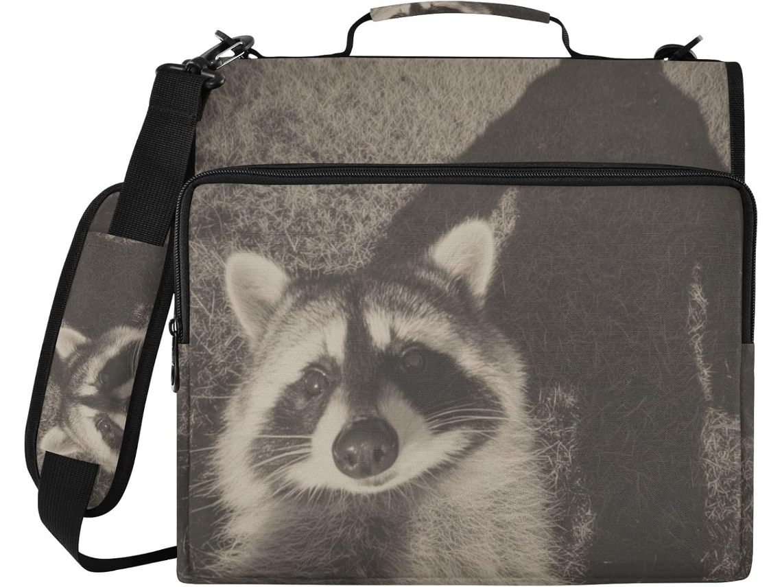 Organizador adesivo Bigfoot Shadow Raccoon de 3 cm com altura para os ombros, à prova d'água, organizador de documentos, para estudantes.