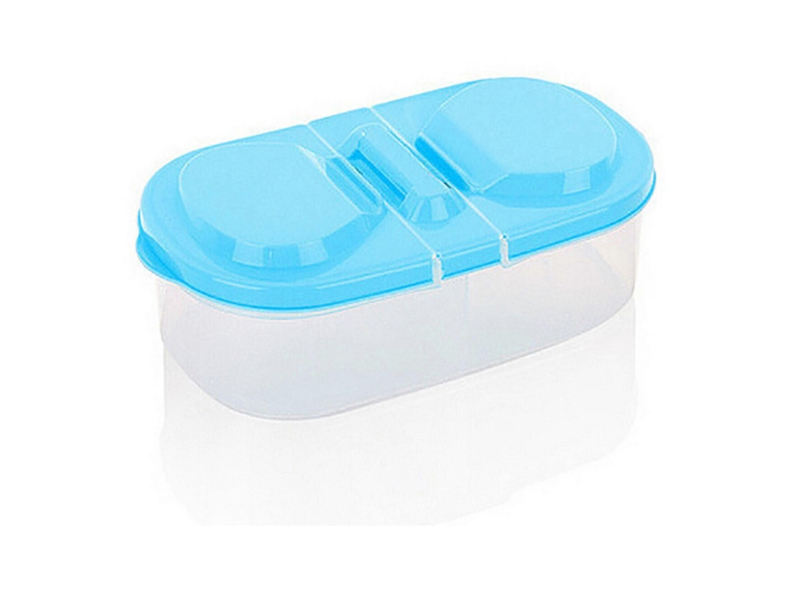 Recipiente Hermético, Em Plástico, Com Tampa, Com Compartimentos, Adequado A Geladeira, Despensa