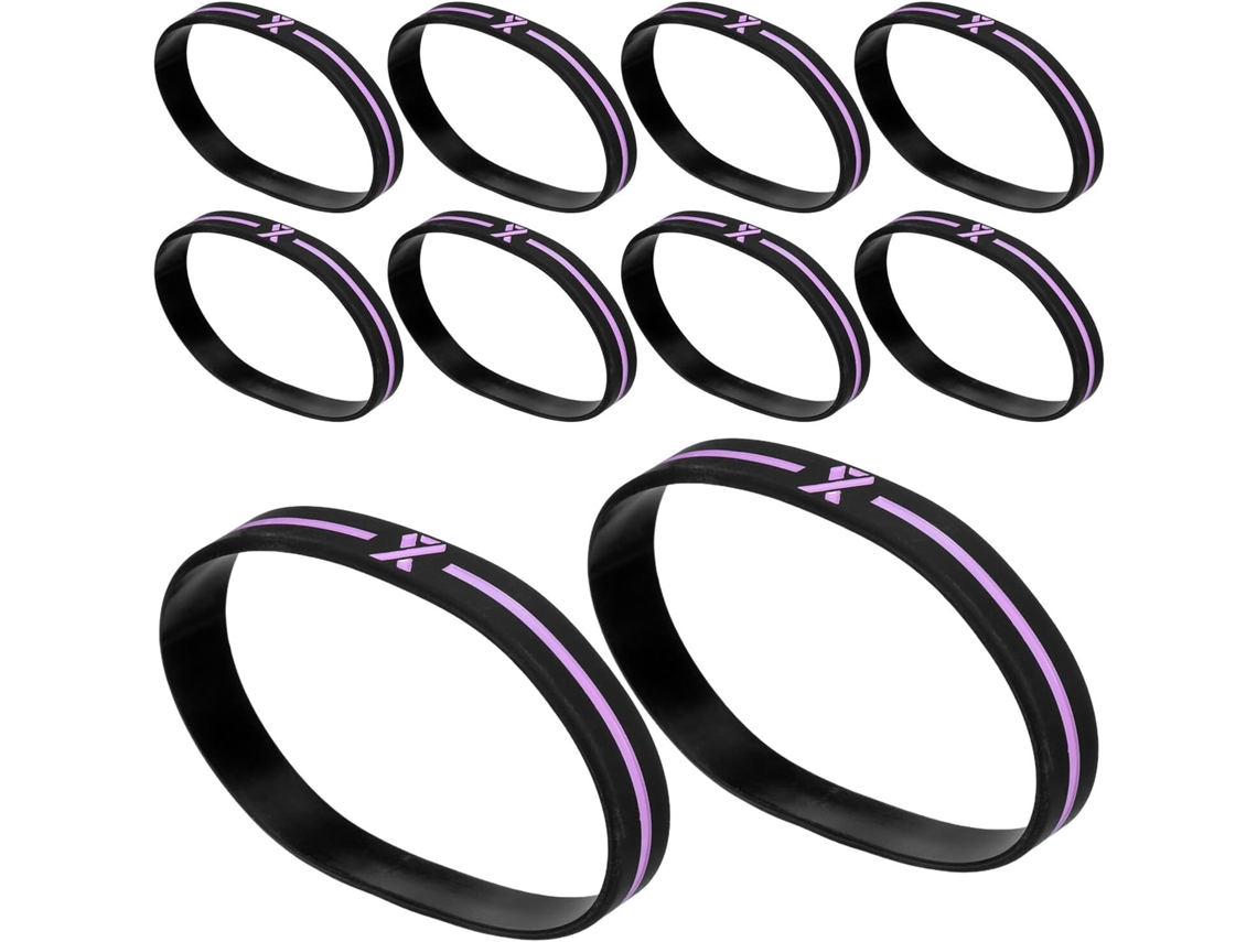 Callaron Conjunto De 30-pulseiras Silicone Para Conscientização E Eventos Beneficentes Sobre Câncer Mama Pulseiras