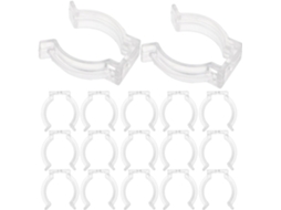 Clips De Fixação Para Lâmpadas Fluorescentes E Tubos Led T8, Pacote Com 20 Unidades.