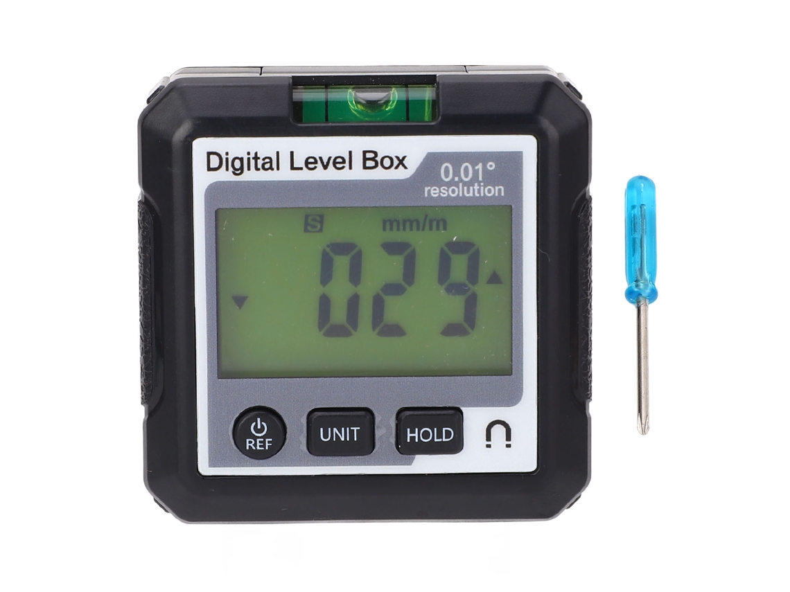 Medidor de Ângulo Digital 4x90° com Base Magnética | S/MARCA