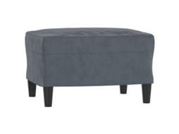 Footstool, Footstools Vidaxl Cinzeto Veludo (60 X 50 X 41 Cm)
