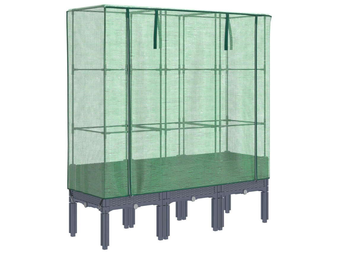 Raised Bed, Raised Beds Vidaxl Cinzeto Polipropileno (120 X 40 X 140 Cm)