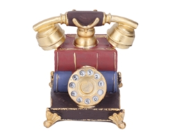 Ats modelo de Teléfono de Resina Retro Decoratsivo Antiguo para Hogar, Estudio, Café Y Tienda