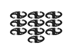 Ganchos S/8 para Mochila Molle 10pcs Preto