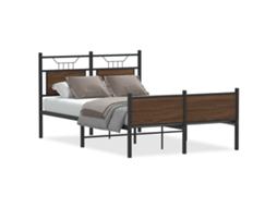 Estrutura de Cama Derivada de Madeira Carvalho Castanho MAISON EXCLUSIVE