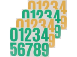 Adesivos de vinil com números, pacote com 4 folhas contendo 10 unidades, tamanho grande, para uso externo em caixas de correio.