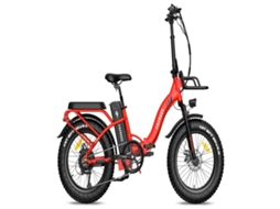 FAFREES F20 Max Bicicleta Elétrica 500W 1080Wh 110Km Autonomia Vermelha