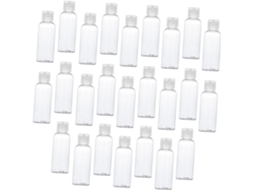 Conjunto De 25 Frascos Pet Transparentes Com Tampas Para Loção E Outros Produtos.