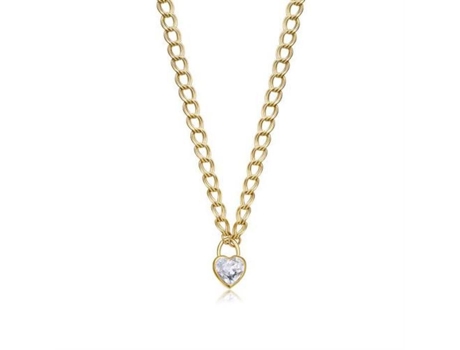 Colar Banhado A Ouro Com Coração My Love Syl26 Sagapõ