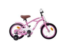Vidaxl Bicicleta Infantil 12 Polegadas Para 2-4 Anos Rosa Claro
