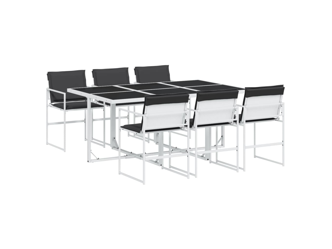 Garden Dining Set, Garden Dining Sets Vidaxl Branco Aço (n/a)