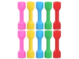 10 Halteres Infantiles de Plástico S/MARCA