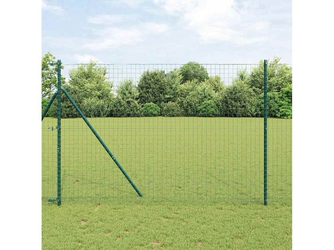 Vidaxl Fixação De Solo Para Cercas Euro 10 X 1,5 M Verde Malha