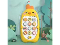 Ats brinquedo Telefone Bebê Simulação Musical Educativo Precoce para Crianças de 1 a 3 Anos Amarelo