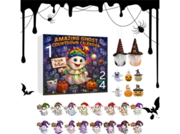Calendário do Advento de Halloween com 24 dias, árvore de Natal em acrílico 2D para decoração de festas infantis e
