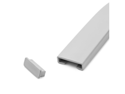 Tampa De Extremidade Quest Para Corrimão Pvc 40x8 Mm, Cinzento