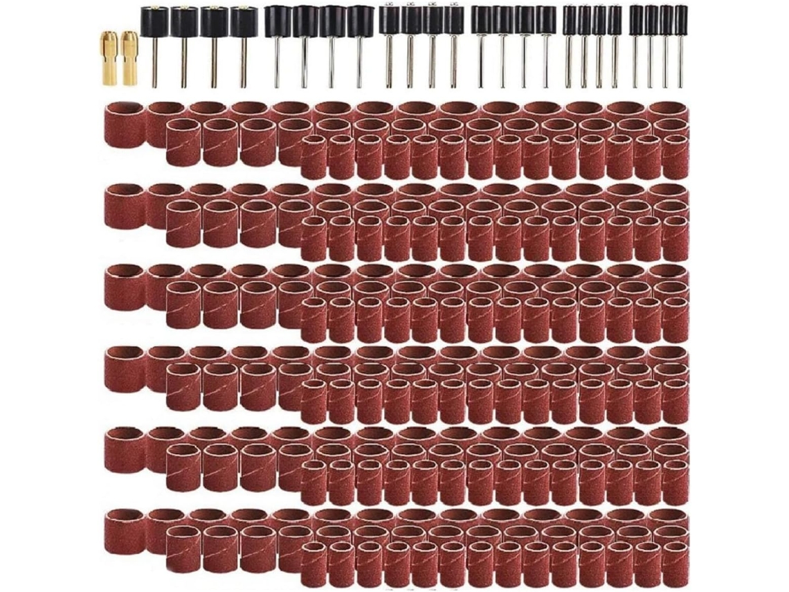 Conjunto de 458 anéis de lixa TOPBATHY para esmerilhadeira, com cintas de óxido de alumínio | S/MARCA